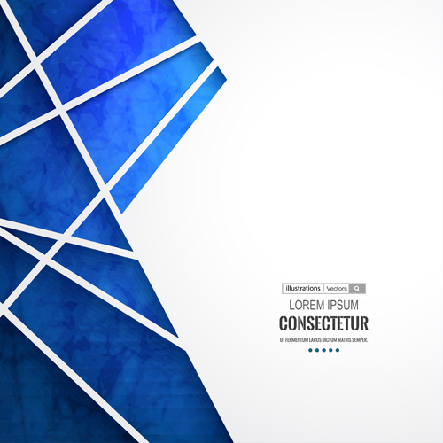 Blue geometric polygons vector background 02  