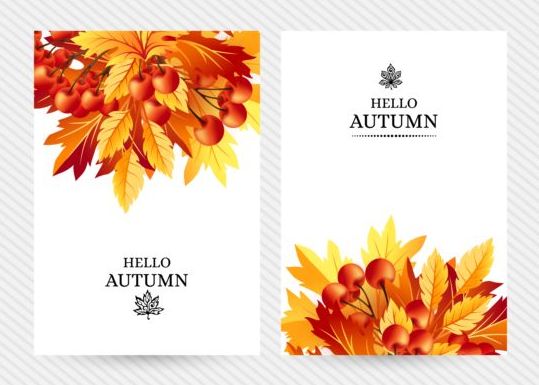 Copertina brochure stile autunno vettoriale  
