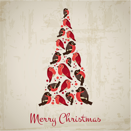 Creative Christmas tree Xmas background vector 02  