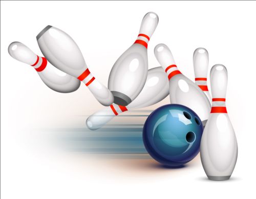 Creative bowling vector background 01  