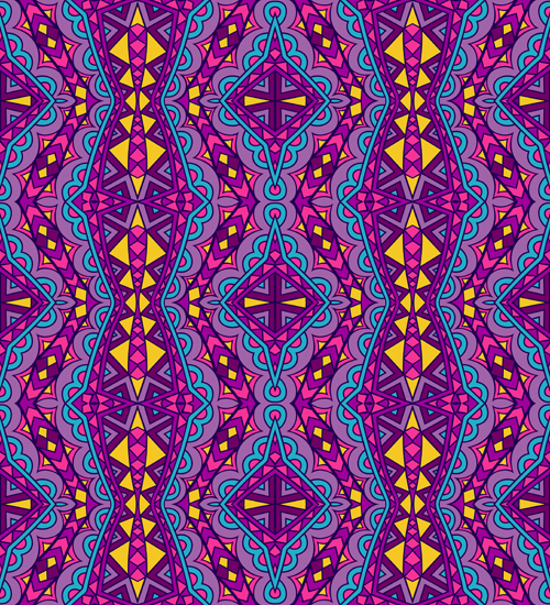 Ethnic pattern styles art background vector 05  