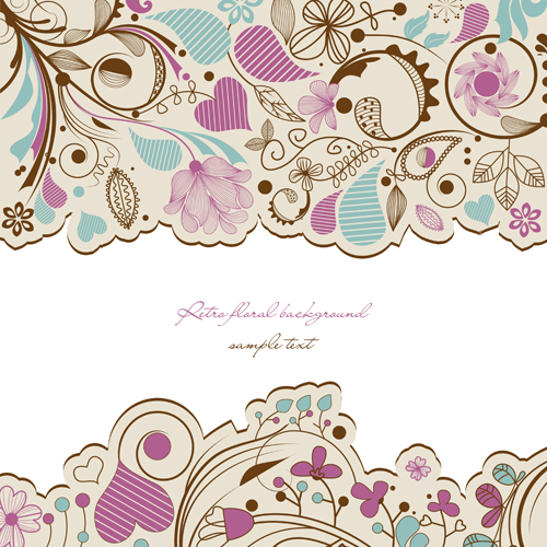 Hand drawn Floral background 01  