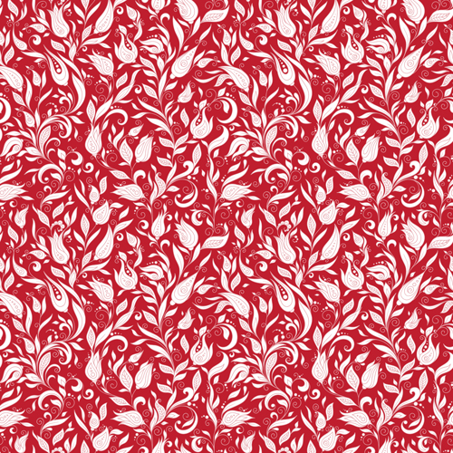 Flowers doodles seamless pattern vector 09  