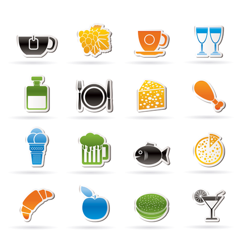 Elements of Food icons set 03  