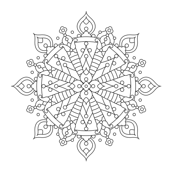 Mandala motif décoratif dessiné vecteur matériel 04  