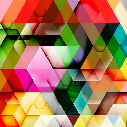 Multicolor geometrische Formen Hintergründe Vektoren 03  
