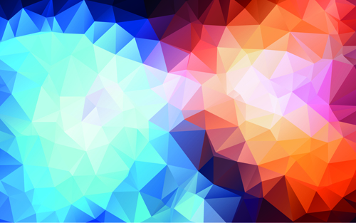 Mystic polygonal abstract background set 08  