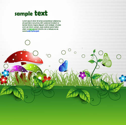 Shiny Nature Background vector graphics 01  