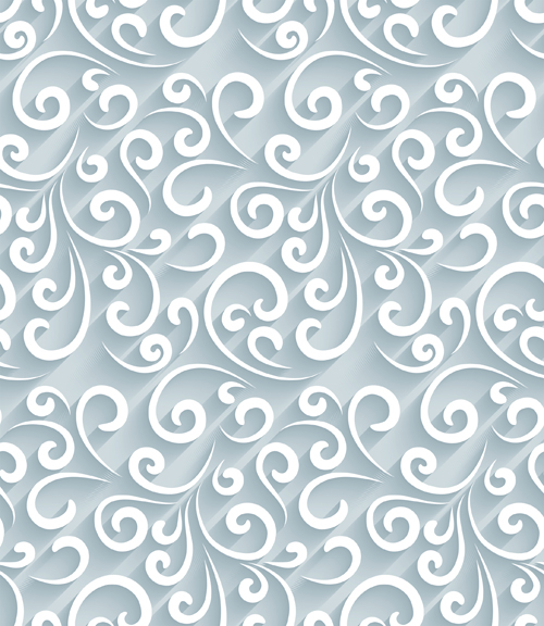 Paper floral seamless pattern vector  