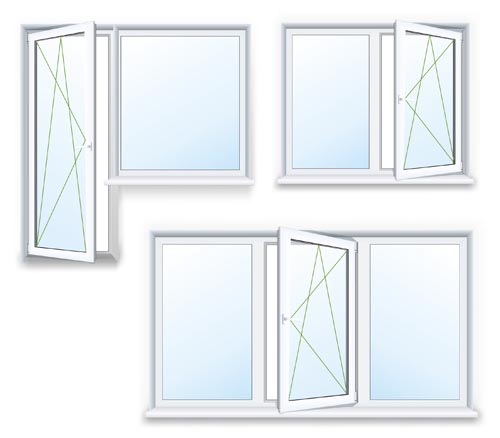 Plastic window design template vector 02  