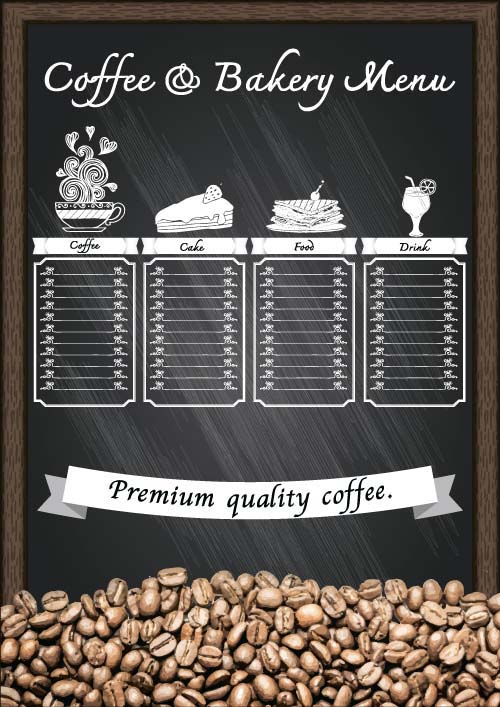 Price List menu for cafe vector 07  