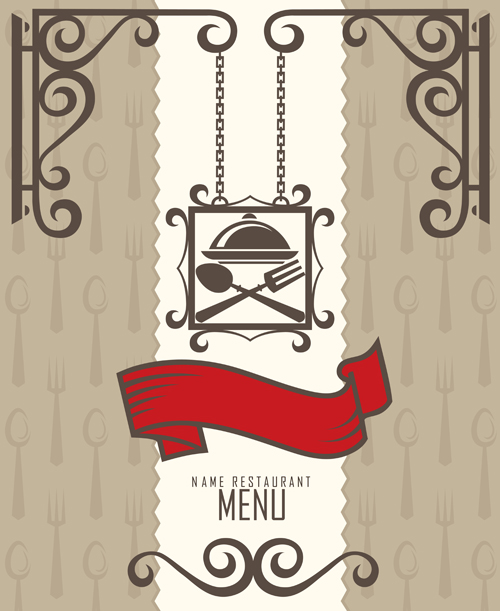 Restaurant menus design cover template vector 02  