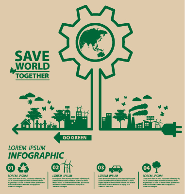 Save world eco environmental protection template vector 05  
