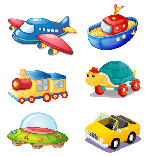 Shiny children Toys vector illustration vector 02  