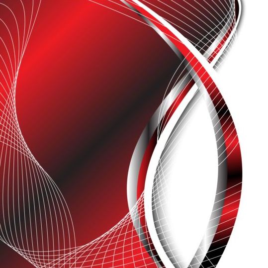 Stylish red abstract background vector 01  