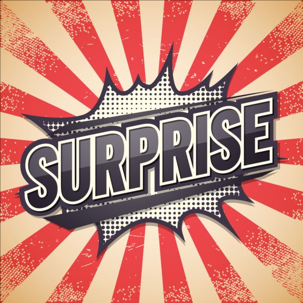 Surprise comic speech bubble vector  