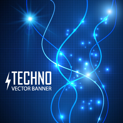 Tech light effects vector design 04  