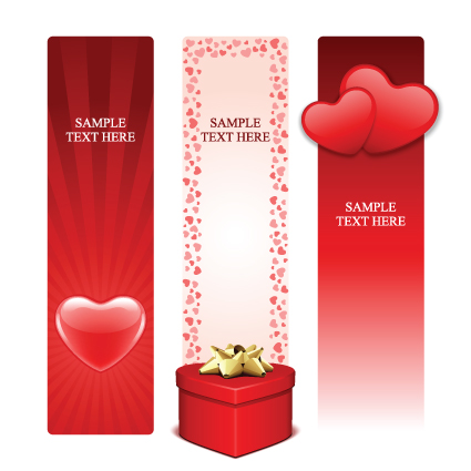 Various Valentines Day Cards design vector set 02  
