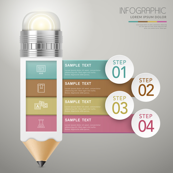 Vector education infographic template material 09  