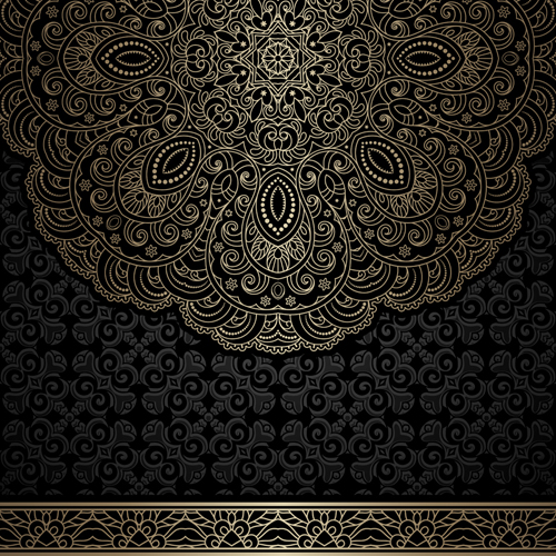 Vintage cecorative background material vector 03  