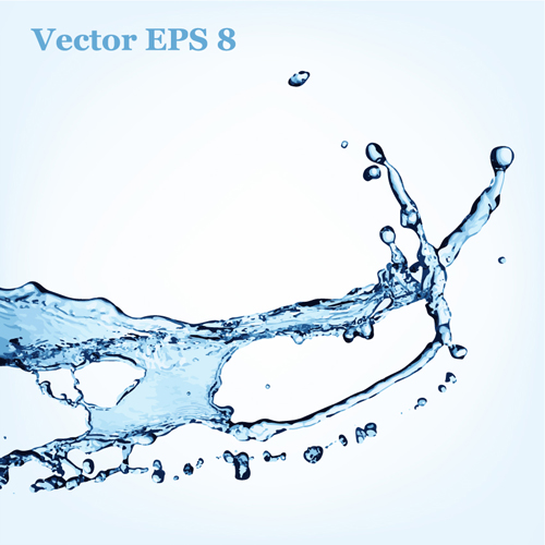 Water splash effect vector background set 11  