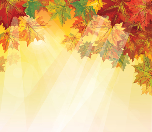 Pretty Autumn backgrounds art vector 03  