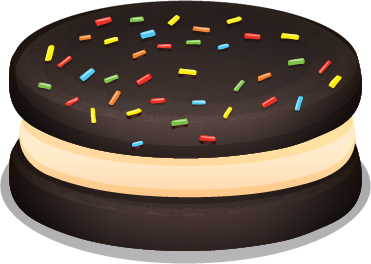 chocolate cookie sandwich vector material 03  