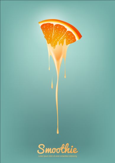 Oranje smoothie vector achtergrond  