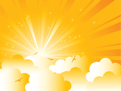 Set of Sunny day vector background 04  