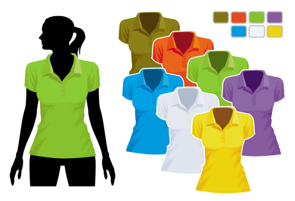 Mens and womens clothing design elements vector 01  