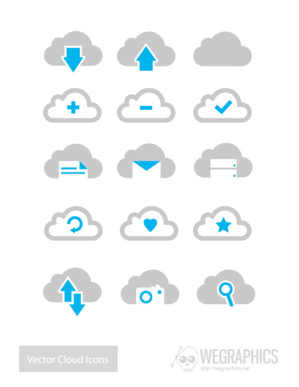 Gloud icons vector  