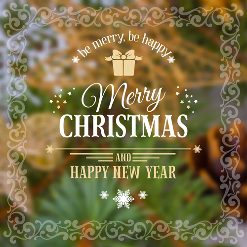 2015 christmas and new year blurred backgrounds vector 03  