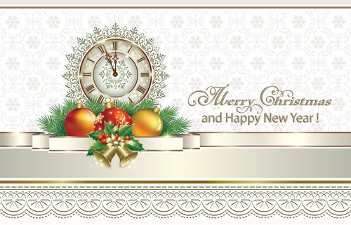 2016 Christmas new year gold background vectors 02  
