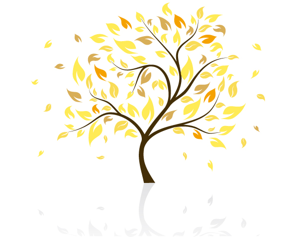 Art autumn tree creative background vector 03  