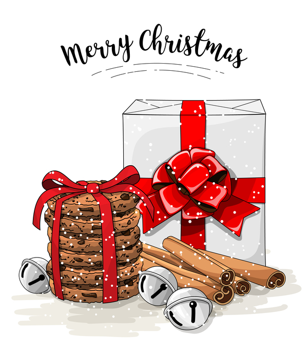 クリスマスクッキー食品デザインベクトル06  