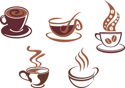 Vector Coffee icons design elements 04  