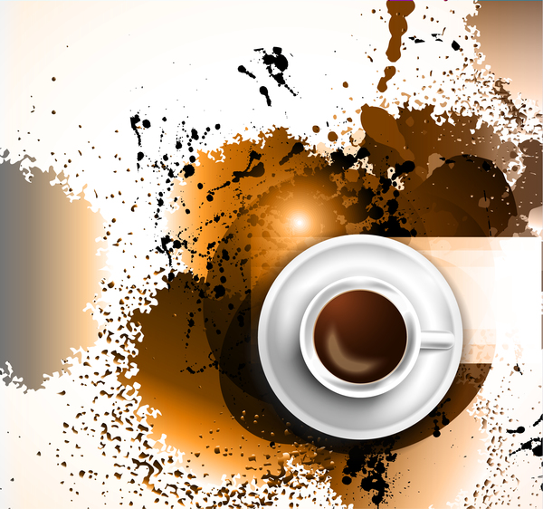 Coffee flyer background vector 02  