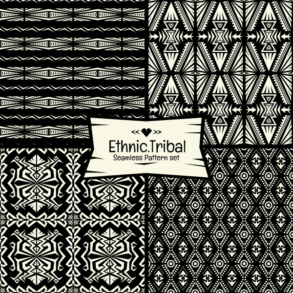 Ethnische tribal Musterdesign Vektor Material 06  
