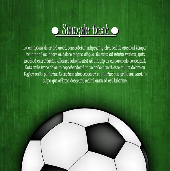 緑の背景のサッカーポスターベクトル  