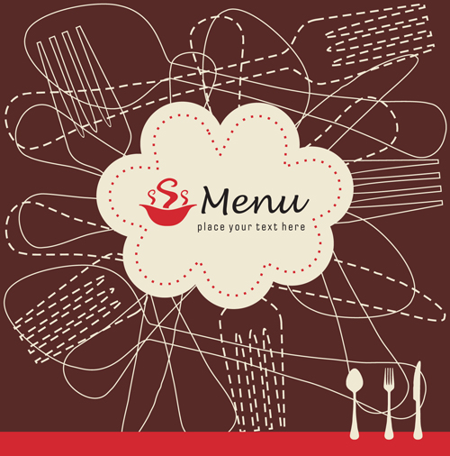 Hand drawn restaurant menu vector material 01  