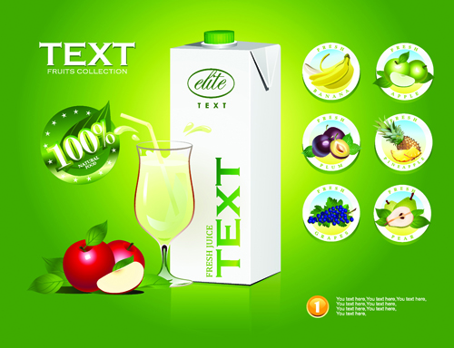 Juice advertisement publicize poster creative vector 07  