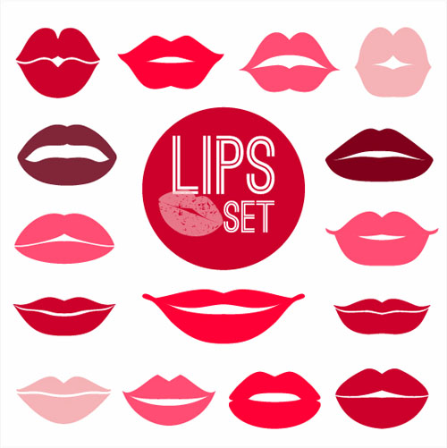 Lips vector set 02  