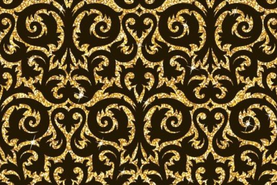 Lyx gyllene dekor mönster vektorer som 15  