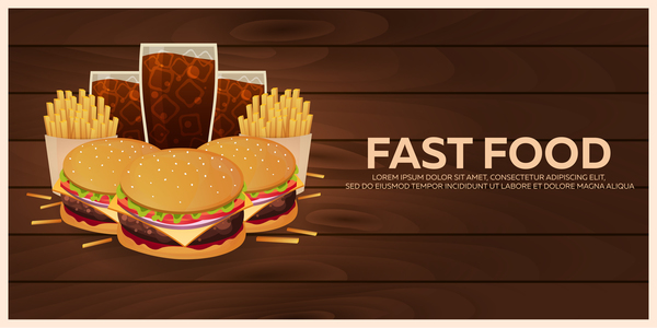 Poster Fast-Food-Vektormaterial 03  
