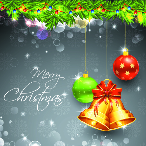 Shiny Christmas Pendant with decor design vector 02  