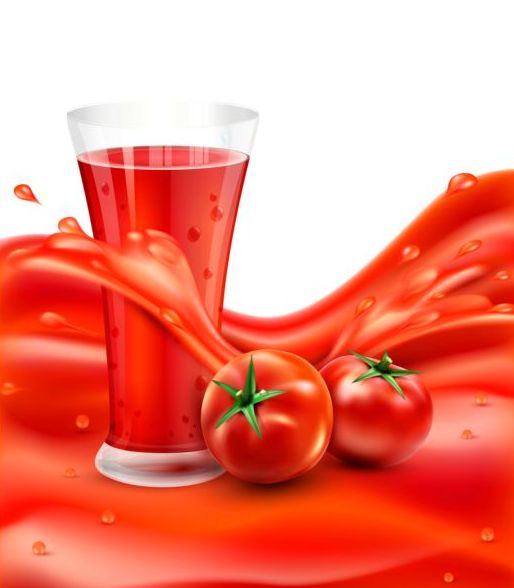 Tomaten-getränk-hintergrund-Vektor-Material 01  