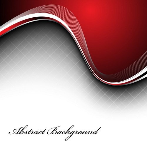 波状の抽象的な赤の背景ベクトル  