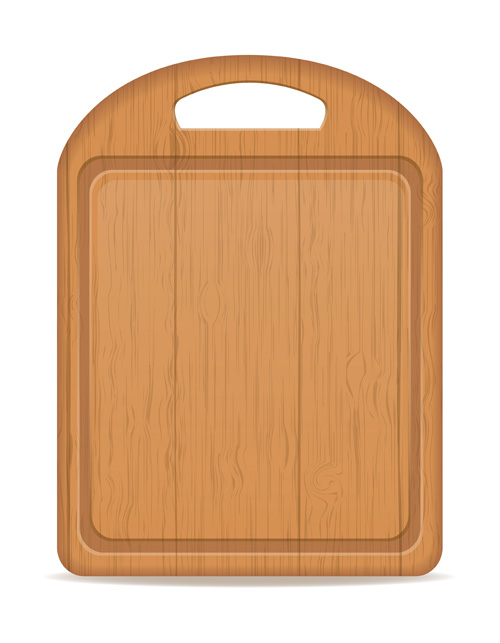 Wooden cutting board vector design set 03  