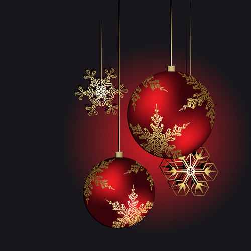 Brilliant Xmas balls ornaments design vector set 06  