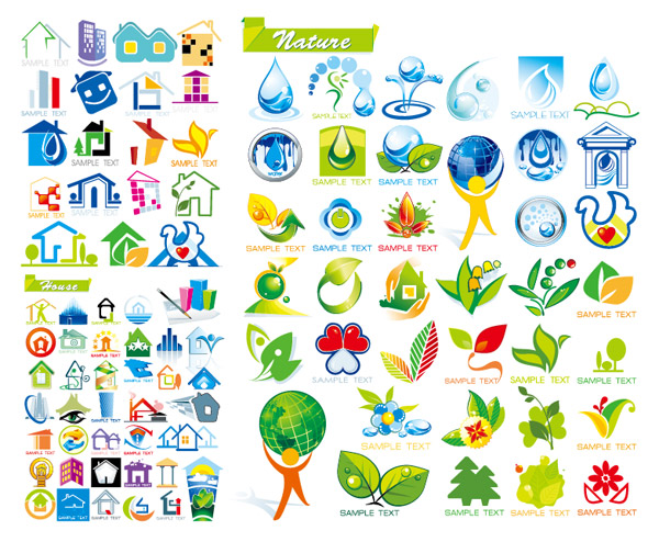 And ecological house icon vector  